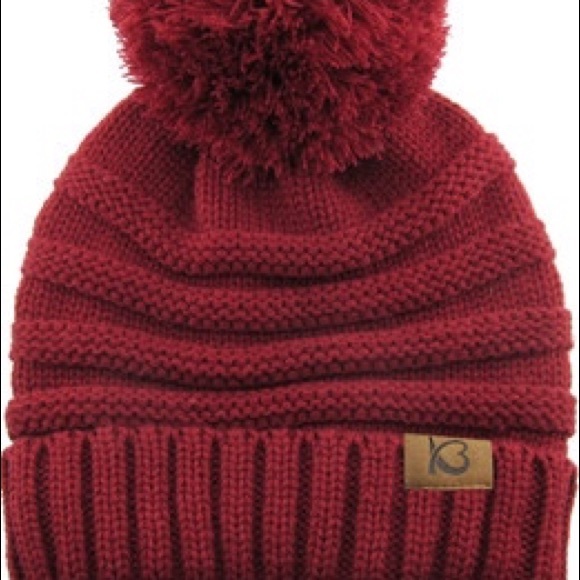 Chunk Pom Pom Cable Knit Ribbed Beanie - Picture 15 of 16
